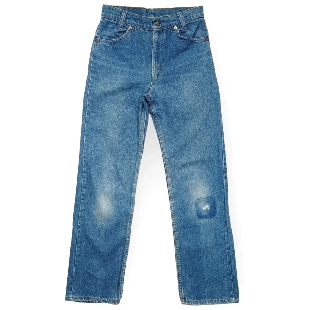 VTG 70s Levis 338 Youth Kids 14 Light Wash Denim High Waist Jeans 338-9618